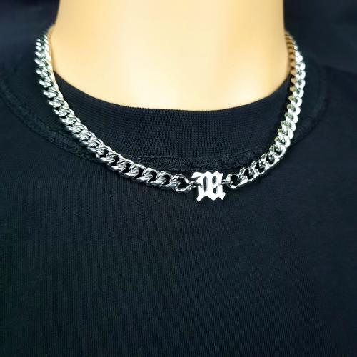 嘻哈古巴链项链潮男女钛钢链子男士配饰饰品小众粗男生七哥同款