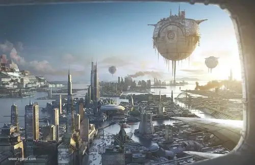 未来科幻概念场景插画