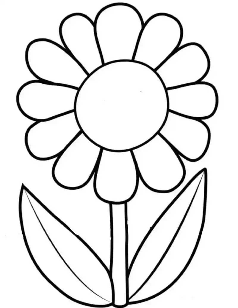 小班涂色 花简笔画素材 可打印  小班涂色 花简笔画素材 可打印