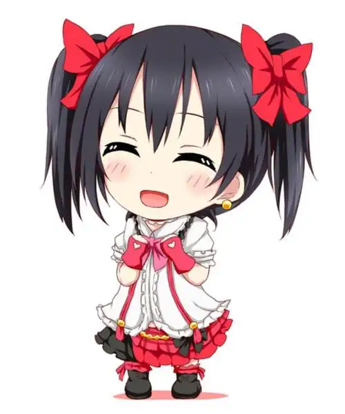 眯眼微笑的lovelive矢泽妮可头像