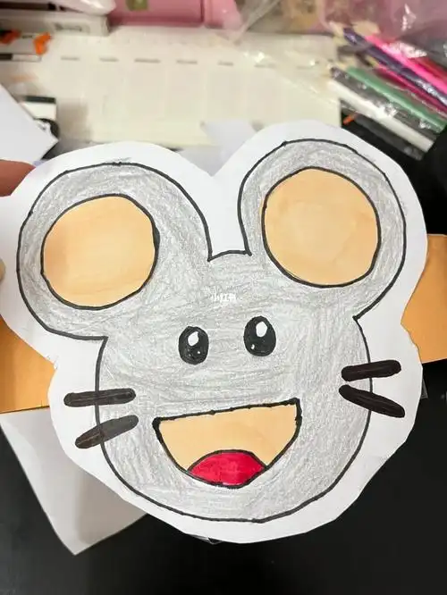 老鼠头饰简笔画