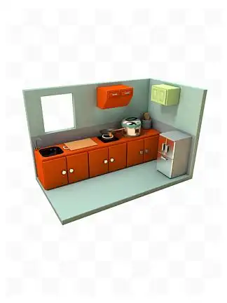 简约温馨室内3d俯视装饰装修效果图模型