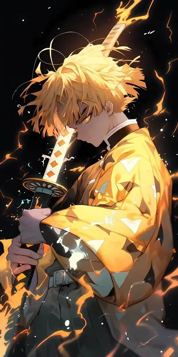 帅气善逸(侵删)善逸壁纸 好喜欢99###gui#62mie#鬼滅の刃# #我妻