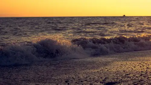 海波浪水溅海岸黄昏5k