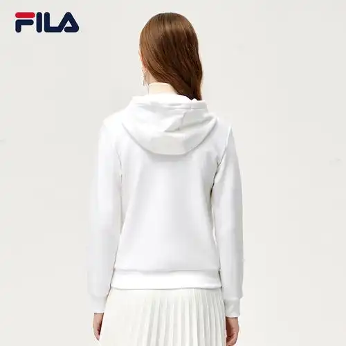 fila斐乐女子针织连帽卫衣2021年冬季新款时尚休闲运动卫衣