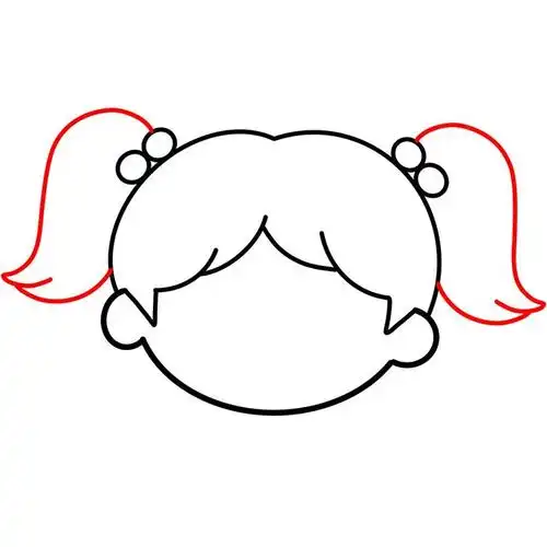 可爱小姑娘简笔画步骤(一步一步教你画小女孩)  第6张