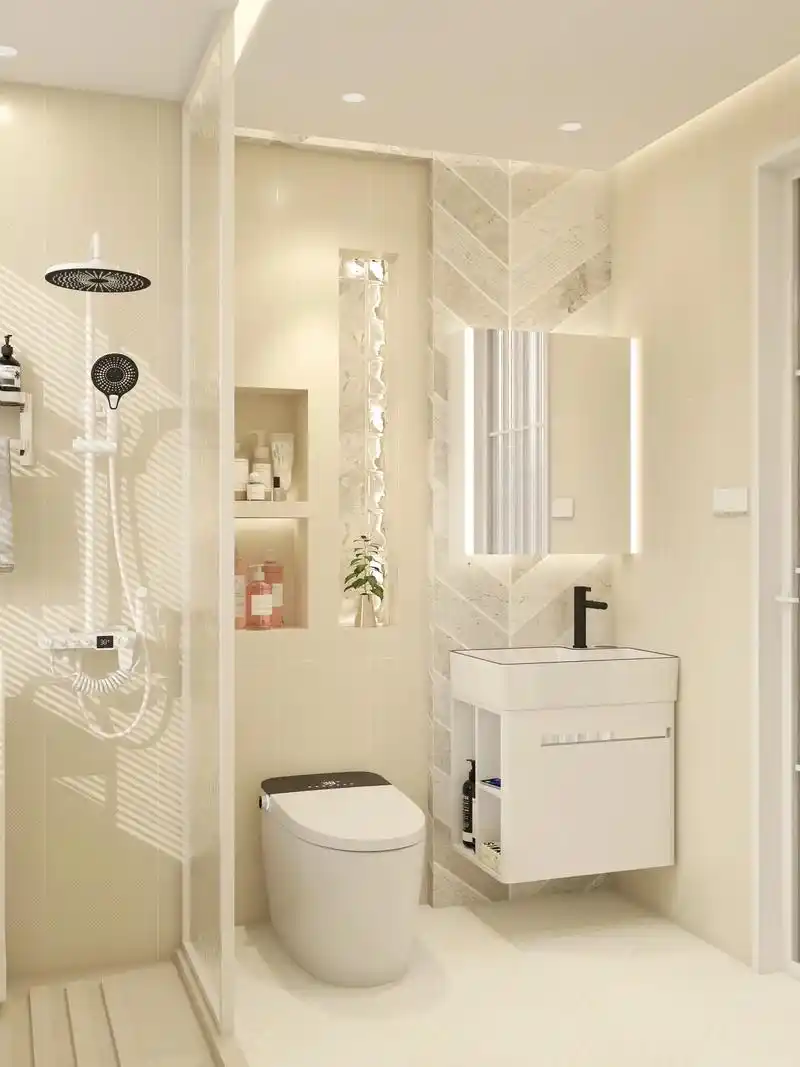 小户型卫生间有干湿分离|侧边柜是心头爱.卫生间户型小,照样可 - 抖音