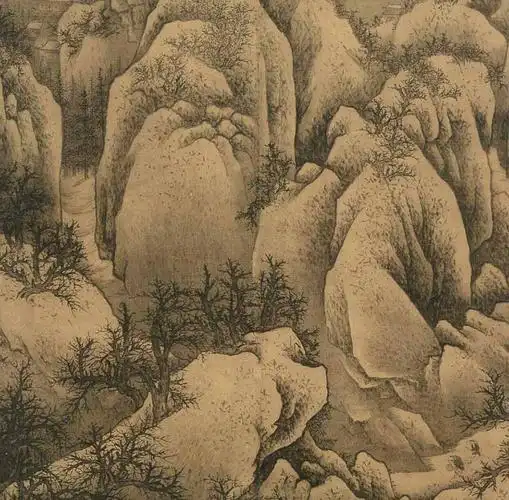 雪山萧寺图 局部