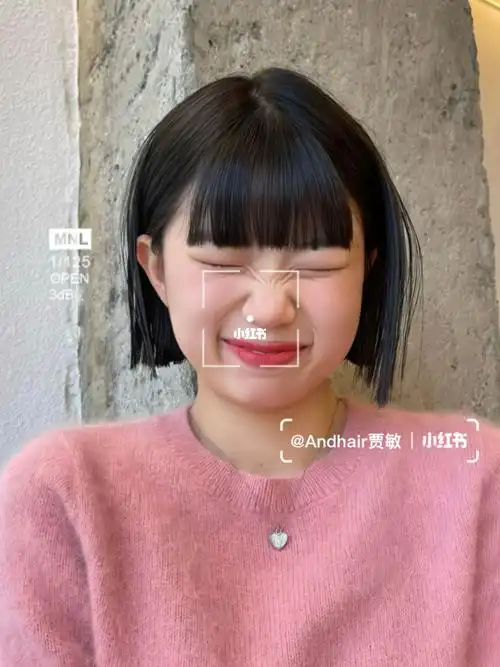 酷感高级短发|||圆脸方脸大脸女生炒鸡适合的中短发6015永不翻车