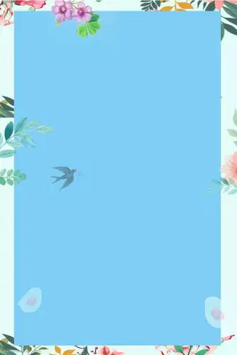 边框蓝色简约风海报banner背景图片-图行天下图库