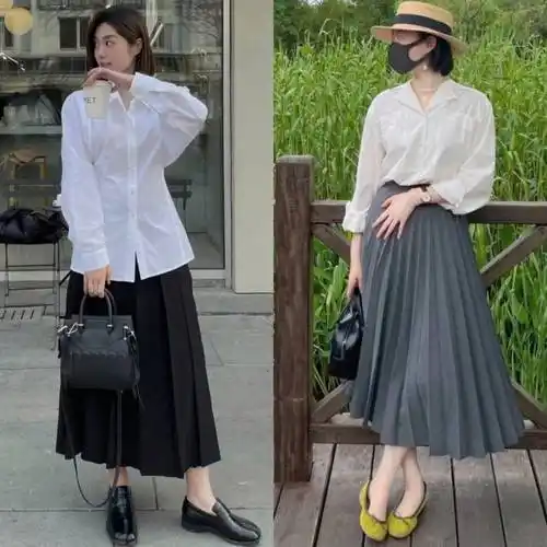 夏天穿百褶裙配什么上衣好看?百褶裙怎么搭配衣服