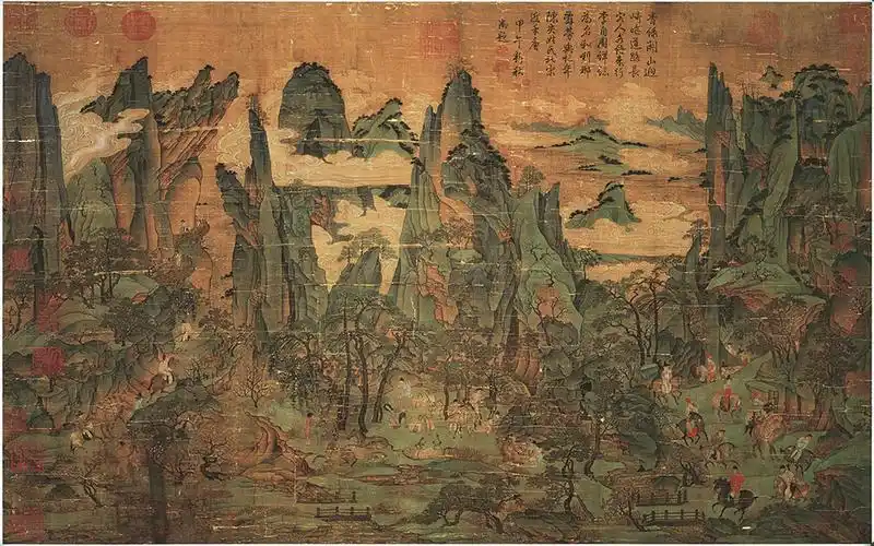 明皇幸蜀图 李昭道 唐代 55.9x81cm