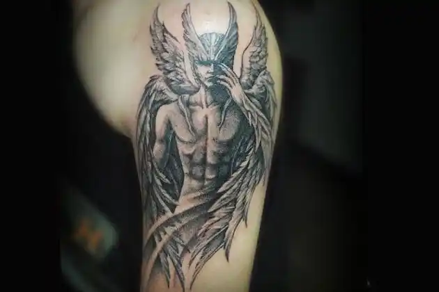 写实风六翼天使纹身 天使纹身(4)