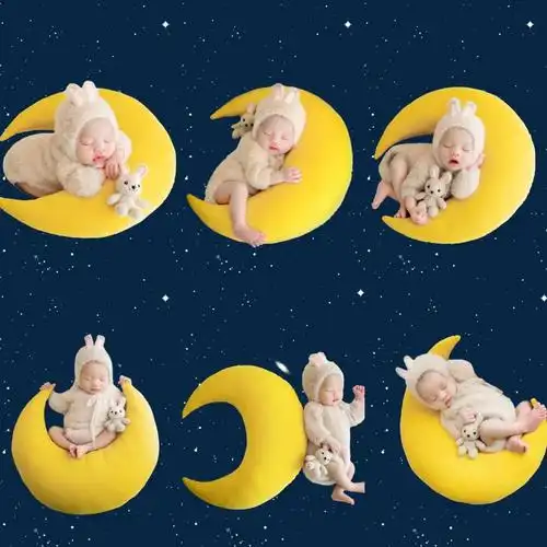 新生儿满月照可以这样拍中秋特辑ps抠图