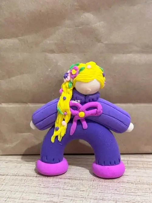 粘土手工之稀饭的长发公主