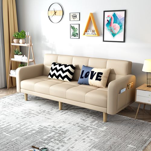 客厅现代简约布艺沙发套装小户型两用沙发客厅小户型家用现代简约双人