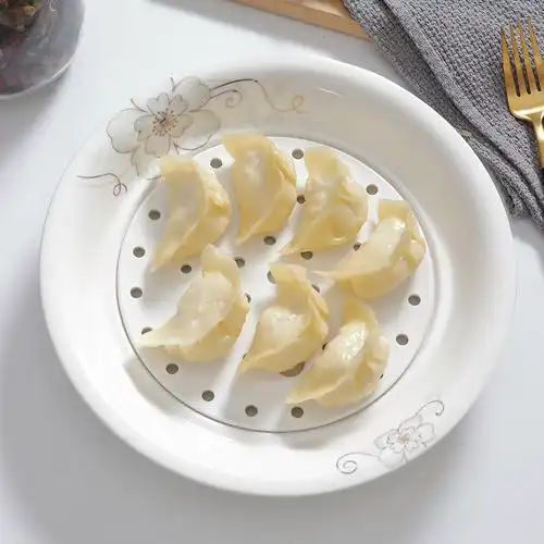 饺子盘沥双层陶瓷大号家用盘子创意水饺盘水盘