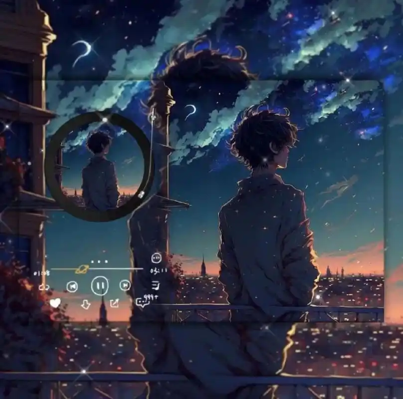 动漫头像男头(星空下的孤独