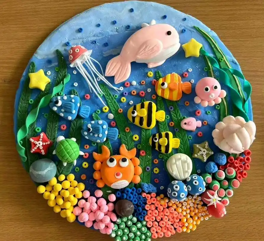 超轻粘土—海底世界 #海底世界# #超轻粘土# #橡皮泥手工制作