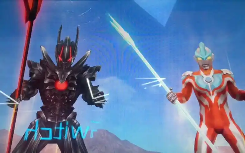 (奥特曼融合激战)银河火花与黑暗闪光魔神枪