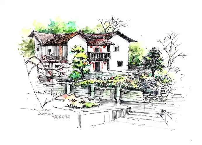 梅州桥溪古韵,松口古镇写生