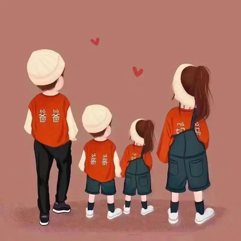 一家四口亲子头像要收藏起来00 一家四口, 爸爸妈妈哥哥弟弟组合