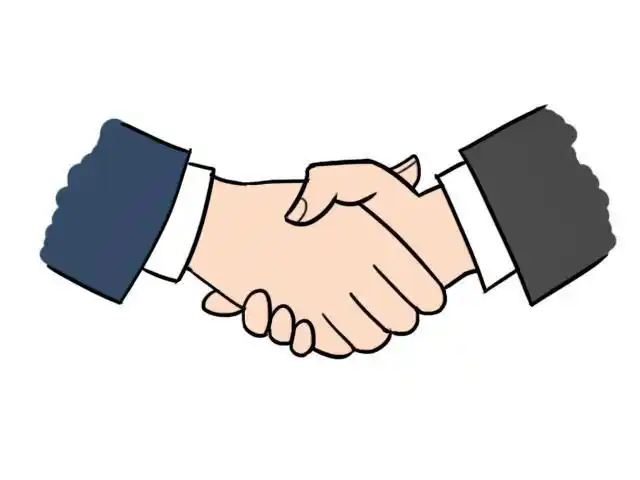 握手简笔画可爱彩色