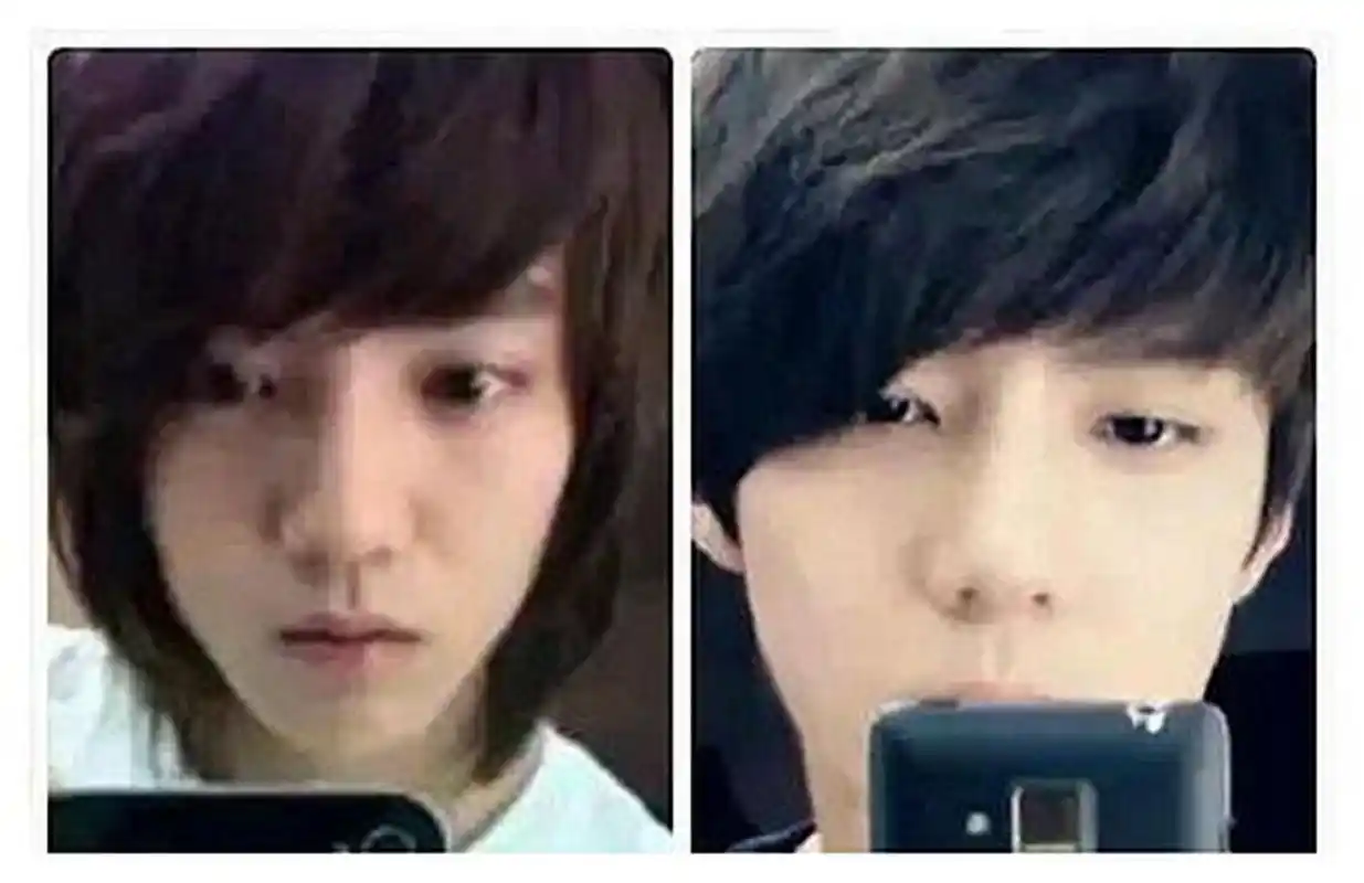 鹿晗吴世勋出道前的自拍什么水平