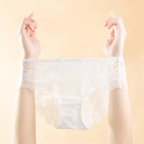 超薄款蕾丝白色性感纯欲内衣内裤三角裤女士全透明情调火辣学生优惠券