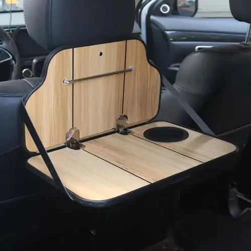 醉米zuimi车载办公桌商用饭折叠电脑写字桌后座汽车内笔记本支架实木