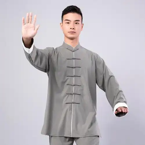 太极劲武秋冬新款男士翻袖服装中式武术练功太极服