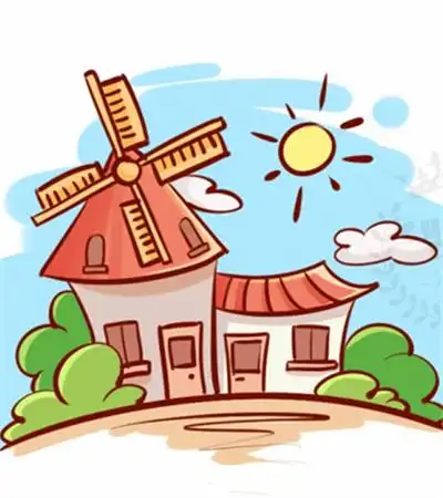 荷兰风车怎么画简笔画?