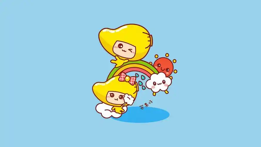 可爱吃货芒果仔电脑壁纸