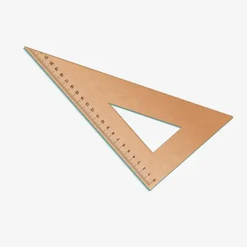 三角尺文具设计矢量图