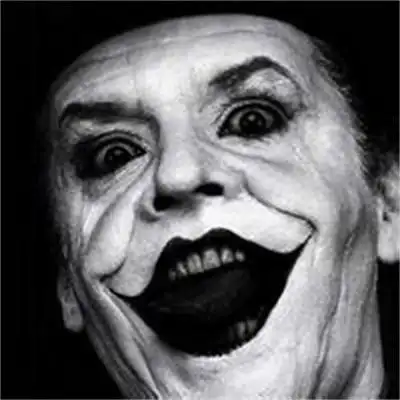 颓废小丑黑白男生头像个性真人高清图