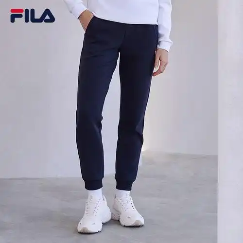 新款2023冬季基础简约休闲百搭收口运动卫裤fila斐乐女子针织长裤