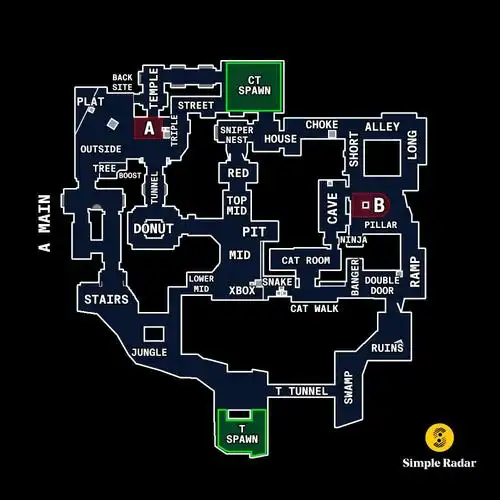 iioverpassnukemirageinferno以下是《csgo》现役竞技地图库中每张