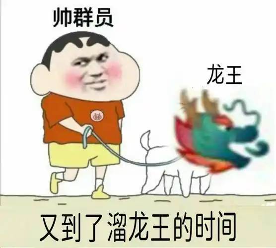 帅群员,龙王又到了溜龙王的时间 群聊龙王表情包_龙王_群聊_帅群_时间
