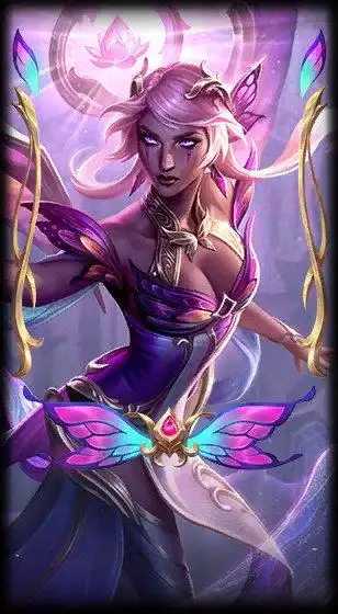 lol花仙子卡尔玛原画炫彩边框模型图标表情背景故事