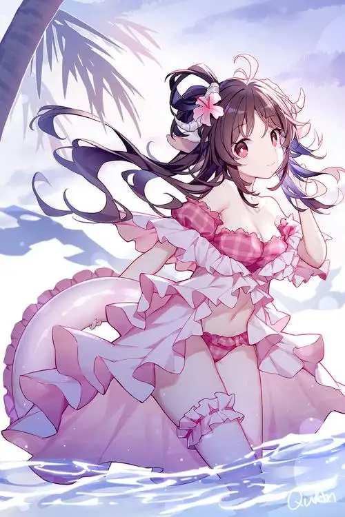 泳装小羊-明日方舟艾雅法拉#明日方舟#艾雅法拉#泳装#动漫美女泳装