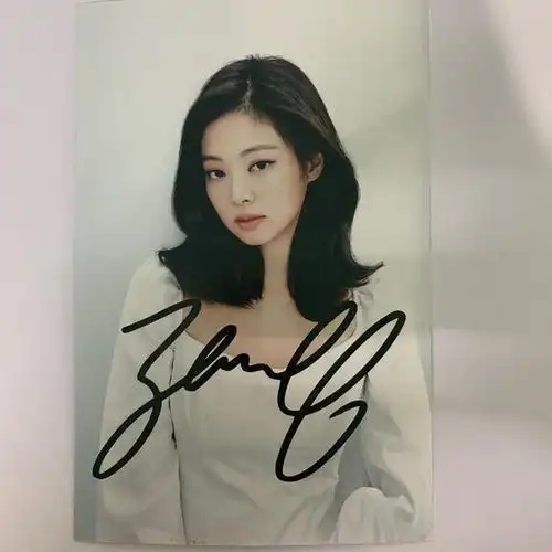 37blackpink金智妮亲笔签名照周边明信片七夕送女朋友表白礼物