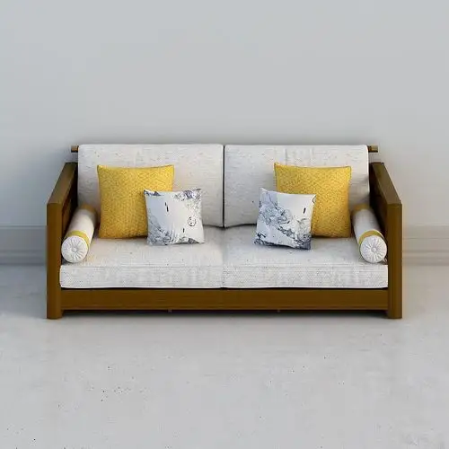 三人沙发3d模型