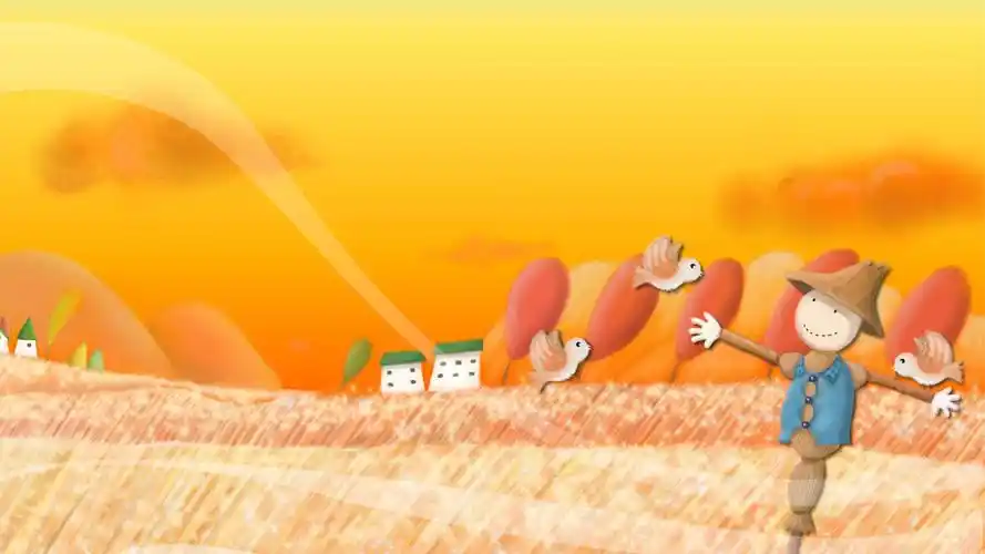 绿色护眼动漫风景插画桌面壁纸-卡通动漫-手机壁纸下载-美桌网