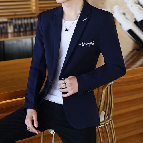 男士外套春秋2021新款帅气休闲小西装男韩版潮流修身薄款青年西服