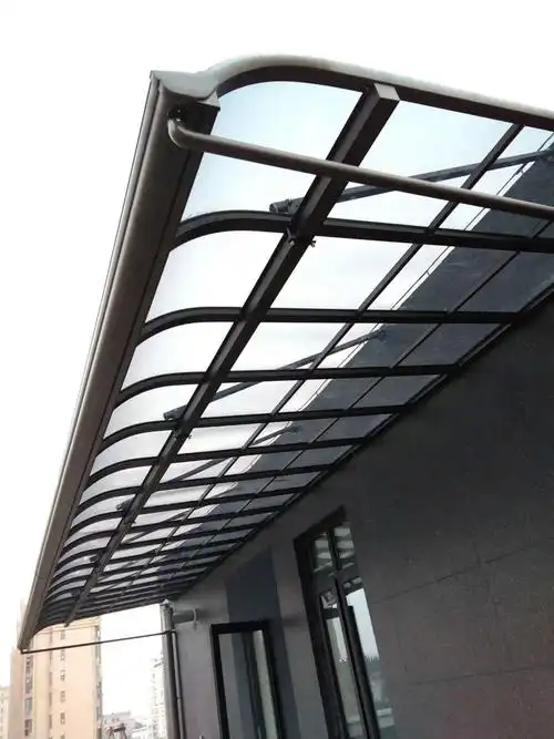 新巧品牌铝合金雨棚r型窗台棚露台棚