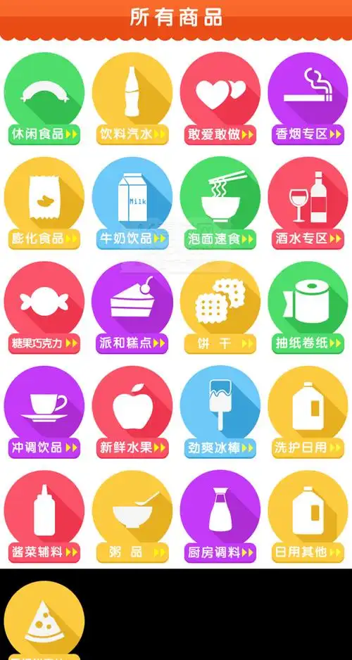 手机端商品分类图标psd分层素材 - 素材中国16素材网