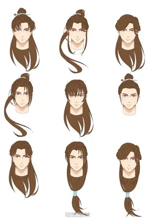 古风男性的发型设计