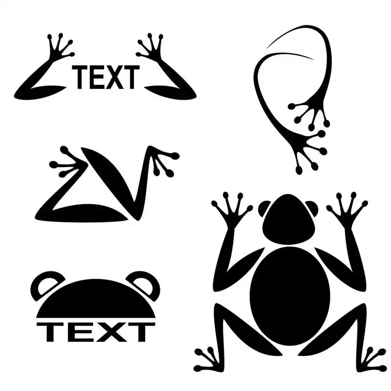 剪影青蛙向量,在白色背景上