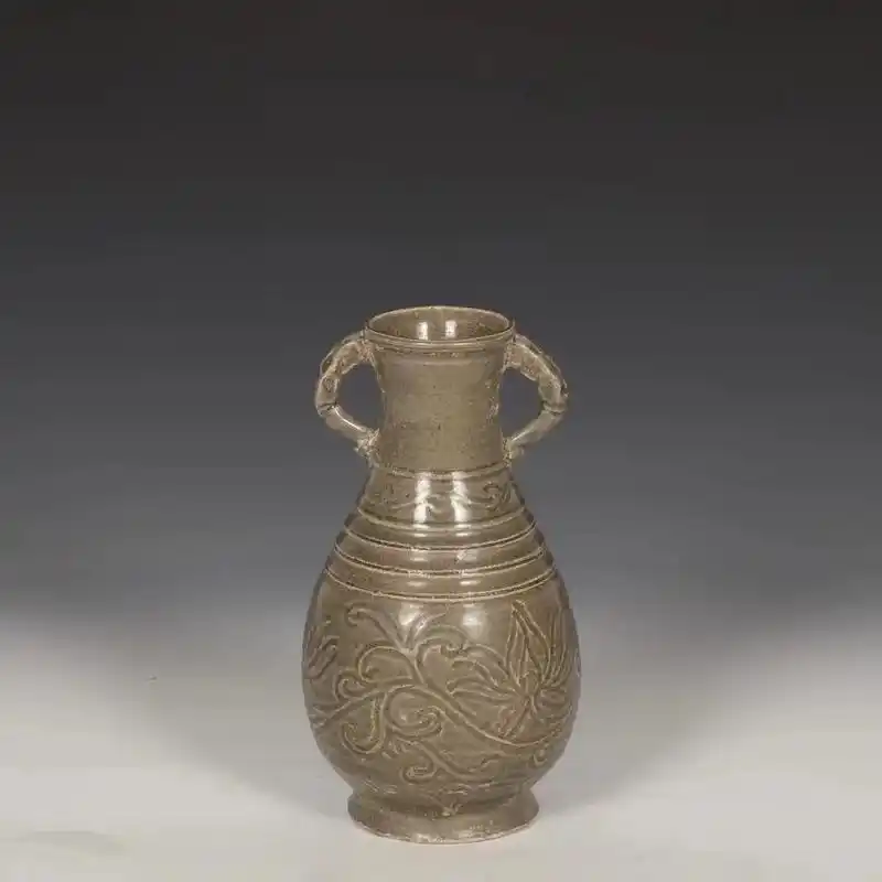 精美越窑青瓷刻花瓶9595#古玩 #文物 #宋瓷 #老瓷器  - 抖音