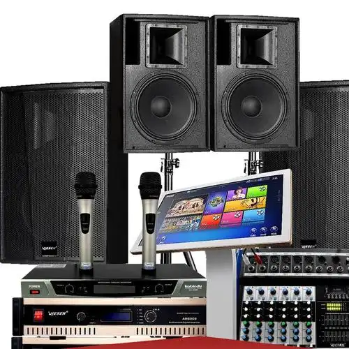 促销玛田捷森舞台音响套装15寸ktv音箱数字调音台带功放设备婚庆图片